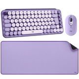 Logitech Combo Pop Keys + Pop Mouse Cosmos + Desk Mat 