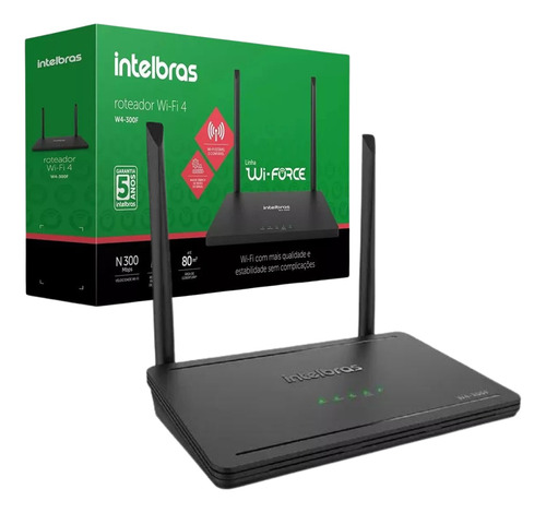 Roteador Wi-fi 4 Wiforce W4-300f Intelbras 300mps Porta Fast