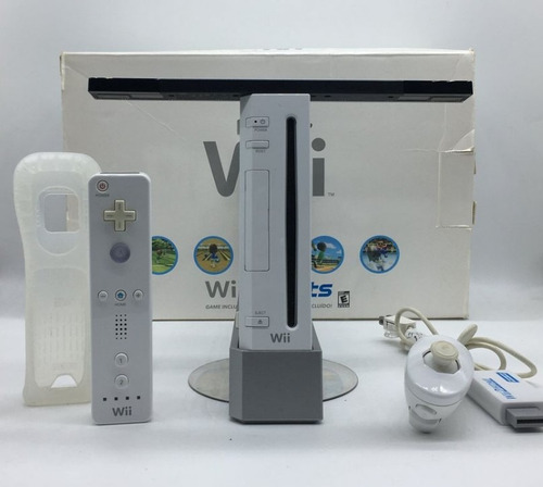 Nintendo Wii Branco Desbloqueado Usado Caixa + 10 Jogos