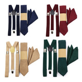 Set Corbata + Pañuelo + Suspensores Distintos Colores #1