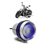 Faro Proyector Lupa Led U3 Para Moto Aro Azul Funcion Flash