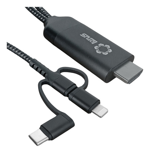 Cabo Adaptador Usb Tipo C Micro Usb Lightning X Hdmi Lotus