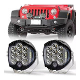 Par Faros Led Luz Blanca Potentes Redondo 50w Alta /baja5 ''