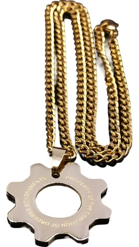 Collar De Gears Of War Placa De Identificación En Acero Zz