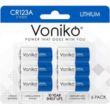 Baterias De Litio Voniko Cr123a 3v 6 Pilas