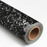 Vinil Automotriz Full Wrap Textura De Fibra 1.52x18 Mts Color Negro Carbón Forged