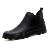 Hombres Zapatos Casual Cuero De Lujo Botas Chelsea Trabajo