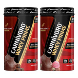 Kit 2x Carnívoro Whey Prime C/ Treonina Taurina Biotina 900g