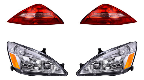 Set Calaveras + Faros Depo Honda Accord 2003-2005