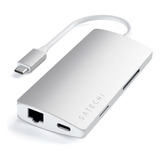 Hub Adaptador Satechi V2 Usb-c Hdmi 4k Usb 3.0 Red Sd Msd