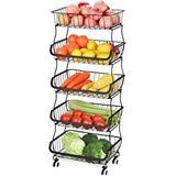 Toplife Cesta De Frutas De 5 Niveles Para Cocina, Carrito De