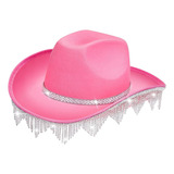 Sombrero De Vaquero Con Borlas Occidentales, Gorra De Rosa