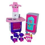 Kit Cozinha Infantil Completa Fogãozinho + Geladeira Sorvete