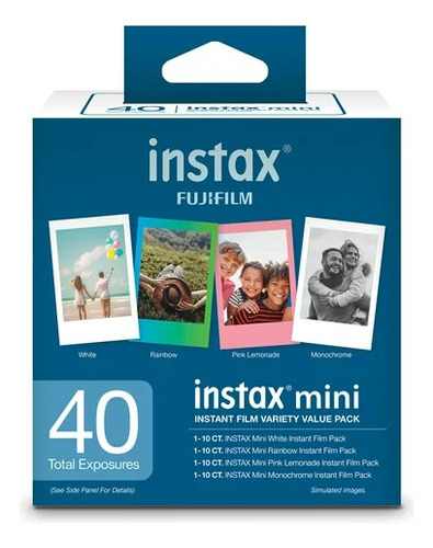 Fujifilm Instax Mini Film Paquete Variado 40 Peliculas