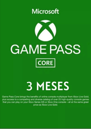 Suscripción Xbox Live Gold 3 Meses Xbox Live Código México 