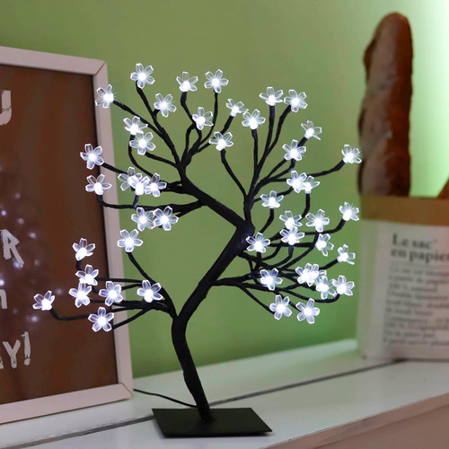 Árbol De Bonsái, Luz Artificial, Luz Led, Flor De Cerezo, Ra