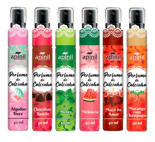 Kit 6 Perfume De Calcinha Spray Aromatico Intimo Anti Odor