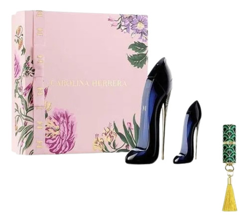 Kit Perfume Feminino Good Girl 80ml Edp + Batom + Miniatura 7ml - Carolina Herrera - Original Lacrado Com Selo Adipec Nota Fiscal E Pronta Entrega