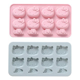 8 Tazas 2 Moldes De Silicona Para Pastel De Fondant De Hello