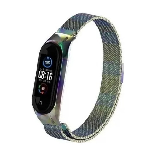 Pulseira Para Mi Band 3 E 4 Milanese Aço Metal Magnética