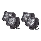 Pack 4 Focos Led Neblinero Spot De 4 PuLG 18w Con 6 Led 