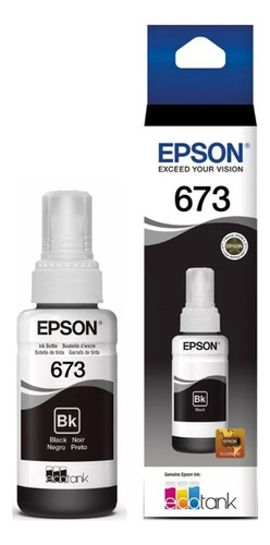 Tinta Epson T673 Negro Original L805 L800 L810 L850 L1800