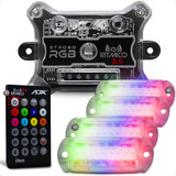 Strobo Ajk 2.0 Luz Rgb Som Automotivo 4 Farois 3w