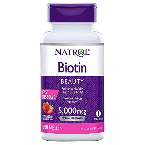 Biotina 5000 Natrol Cabelos Unhas Pele 250 Tablete - Imp Usa