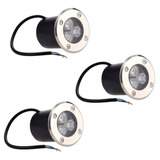 Lampara Empotrado Led Para Piso 3w 110v Paquete 3 Piezas