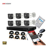 Cctv Kit Pro Hikvision 4k 8mp Dvr 8ch + 6 Cam 1tb Tienda9cl