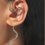 Brinco Festa Feminino Delicado Pérola Ear Cuff Cobra 1 Un