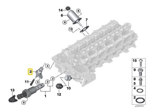 Sensor Posicion Arbol Leva Bmw 525014 E87 130i E90 330i  Foto 3