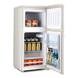 Tymyp Mini Refrigerador Retro Con Congelador, Refrigerador P