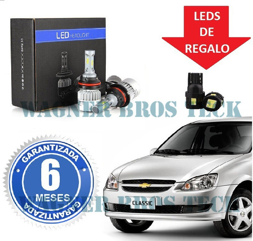 Kit Luces Led Cree H4 Chevrolet Classic 16000 Lms No Xenon