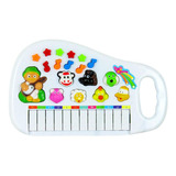 Teclado Fazenda Piano Sons Animais Educativo Led - Rosa