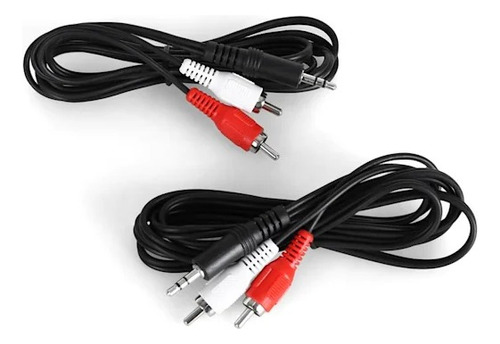 Combo X2 Cable Rca Miniplug Audio Auxiliar 3,5 1.5 Mts 2x1