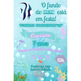 Convite Digital Aniversário Fundo Do Mar