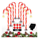 Lámpara De Exterior Decorar Navidad Candy Cane Star Luces