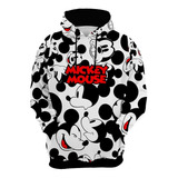 Blusa Moletom Mickey Mouse Rato Caretas Animação Full 308