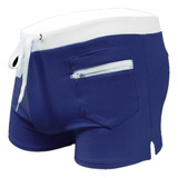 Sunga Shorts Aqux Com Bolso - Azul Marinho 
