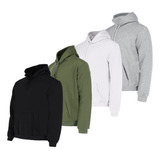 Paquete De 4 Sudaderas Hoodie Capucha Hombre  Colores Gruesa