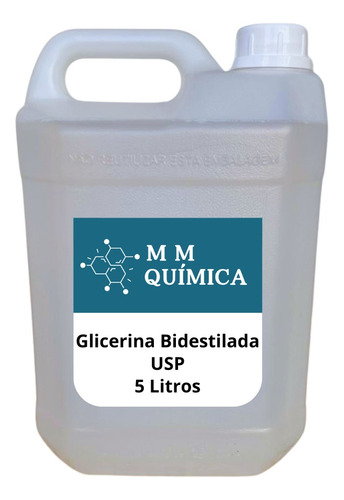  Glicerina Bi-destilada Usp 100% Vegetal - Alimentício 5 Lts