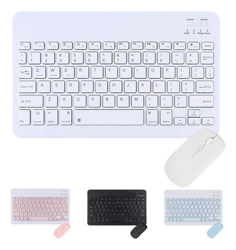 Kit Teclado Y Mouse Bluetooth Para Tablet, Celulares, Laptop