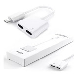 Cabo Adaptador Duplo Fone E Carregador Compativel C/ iPhone