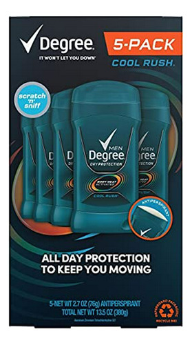 Men Dry Protection Anti-perspirant, Cool Rush (2.7 Oz, 5 Pk.