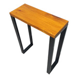 Mesa Recibidora Dressoire Hierro Madera Industrial 60x25cm