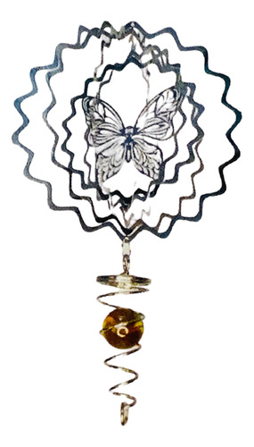 Movil Campana De Viento Wind Chime Mariposa Acero Espiral
