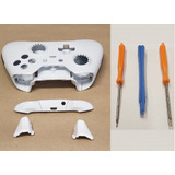 Carcaça Branco Controle Xbox One Elite Sem Tampa + Kit Chave