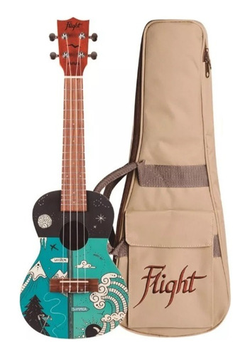 Flight Auc-33 Two Seasons Ukulele Ukelele Concierto C/ Funda