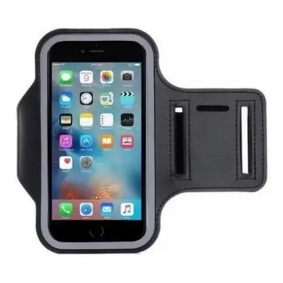 Funda Universal Para Teléfono Móvil, Brazalete Para Correr, Color: Negro Liso
